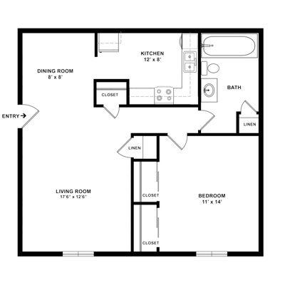 The Burgundy
1 Bed x 1 Bath
702 sq/ft.