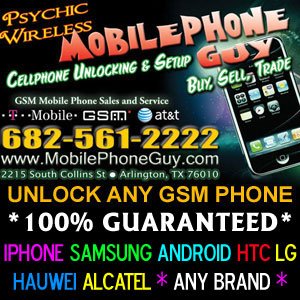 Unlock any phone! Any carrier! Most services are done same day or even while you wait! Contact us for more details. 682-561-2222