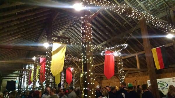 The barn has live music and beautiful decor!