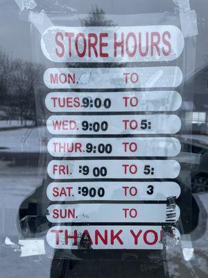 Business Hours for Quality Sewing.