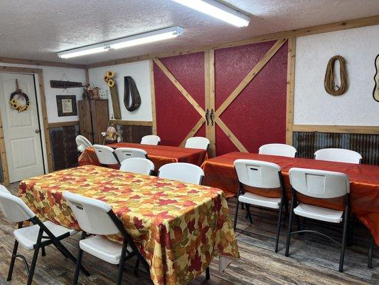 The Bunk House can be rented for parties, family reunions or meetings.