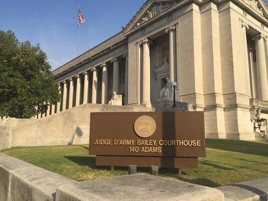 Judge D'Army Bailey Courthouse - named for former partner of Bailey & Bailey Law Firm