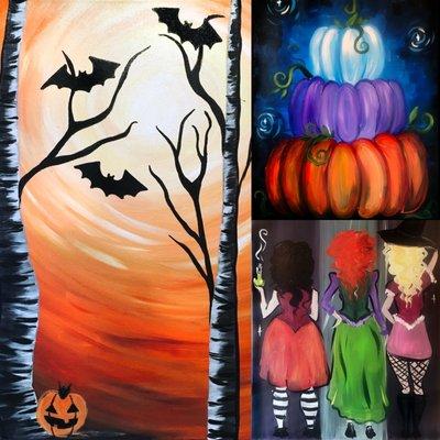 We offer hauntingly fun fall paintings!