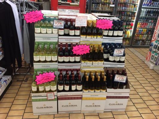 Great price in town  for CLOS du BOIS $7.99 all kind