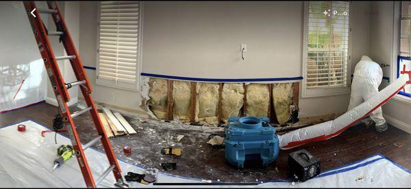 Water damage restoration remediation