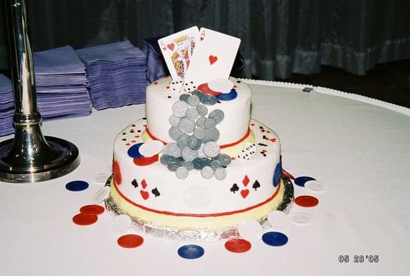 Gambling themed groom's cake - very popular!