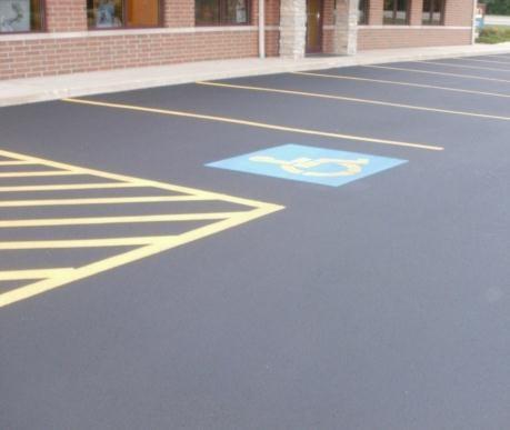 Parking Lot we sealcoated and striped