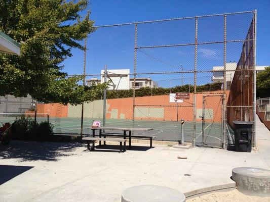 Basketball And Tennis Court