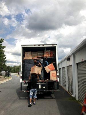 This is how the truck was packed - we were quoted an 18 wheeler and received 2 budget trucks