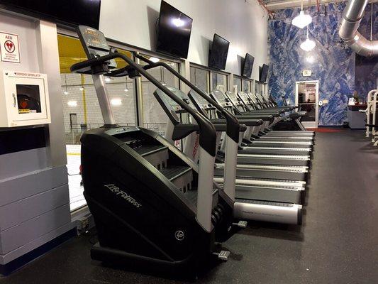 Brand new Life Fitness Powermill, Treadmills and TVs!