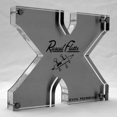 Routed, laser cut and engraved custom award