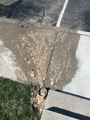 Sewer infront of my parking spot .