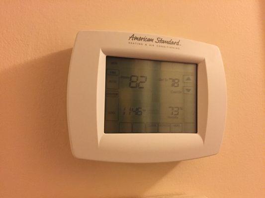 The now properly programmed thermostat.