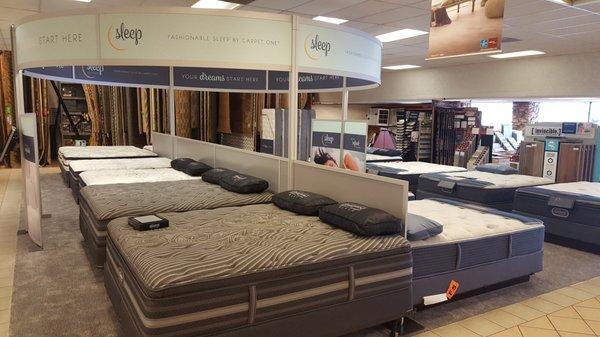 Freshly remodeled showroom featuring Beautyrest Black