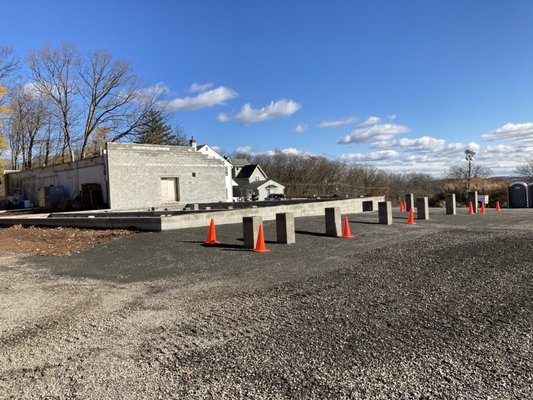 Area is backfilled and ready for framing