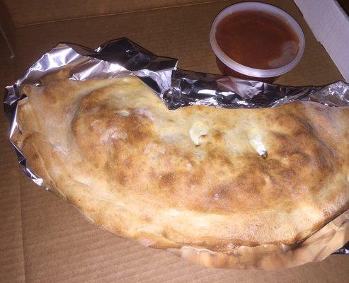 Chicabonne calzone with sauce. The sauce cost extra ?! Really