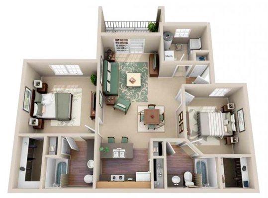 Spacious 2 Bedrooms