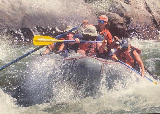 Rolling down the Salmon River with our crew and Aaron!