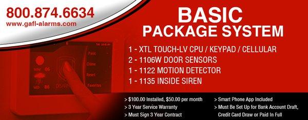 Base alarm system package deal