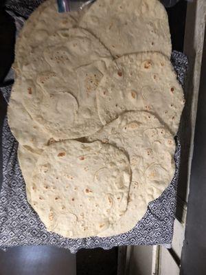 Homemade flour tortillas