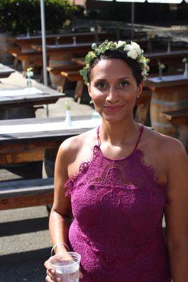 Floral headbands by La Saj Design for the bridesmaids