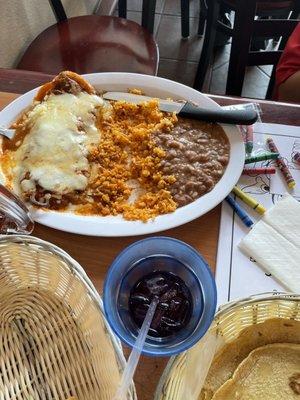 Chile Relleno. Jícama