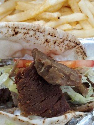 Gyro and fries