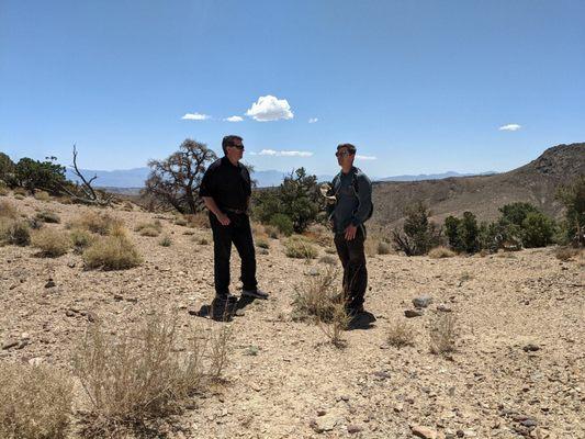 Meeting with Congressman Obernolte at Conglomerate Mesa, protected public land threatened by an open pit gold mine.