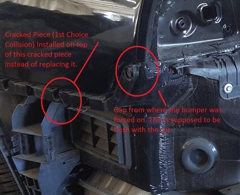 1st Choice Collision clearly saw damage underneath but chose to HIDE it from the customer thinking i'd never see it. They HID damages!