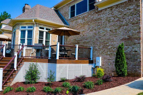 Waxhaw, NC Landscaping Complete | Backyard Landscaping | Landscaping | Landscaping Around Deck - AFTER