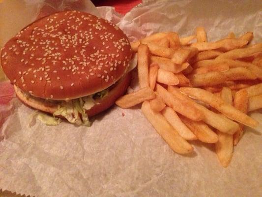 Cheeseburger and fries...