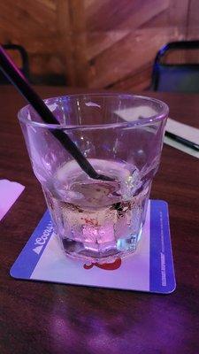 Rusty Nail, almost gone!     (1 1/2 oz Scotch Whisky, 3/4 oz Drambuie)