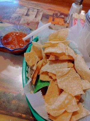 Chips and salsa to start