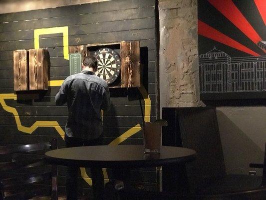 Little bit of darts with friends.