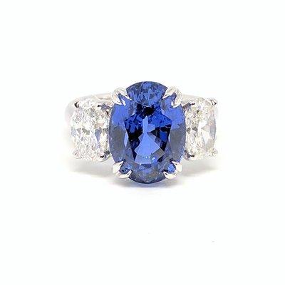 5.8ct Sapphire and Diamond Ring