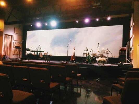 The stage where the message is delivered! Praise God for this church.