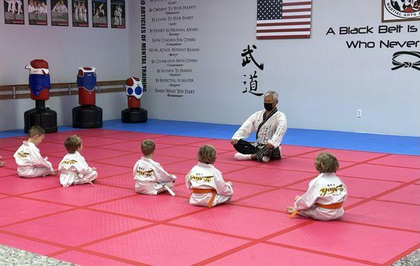 Little Tigers Class, meditation time