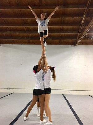 Group stunt class.