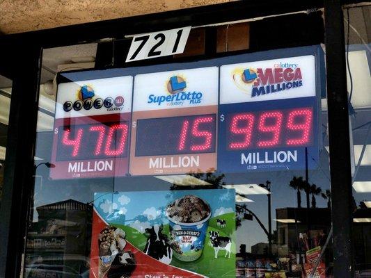 $1 BILLION MEGA MILLIONS LOTTO JACKPOT