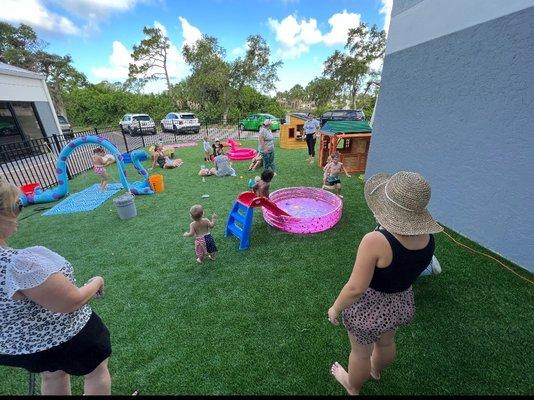 Kids outside play area