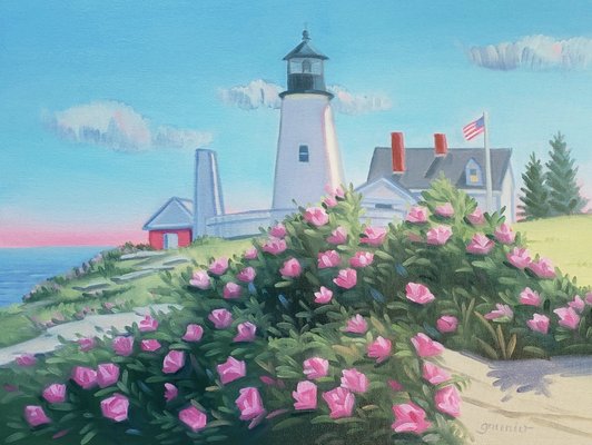 'Pemaquid Roses'
12x16, oil on canvas