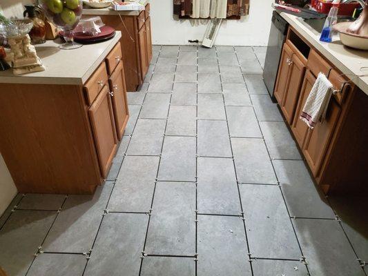 Tile flooring