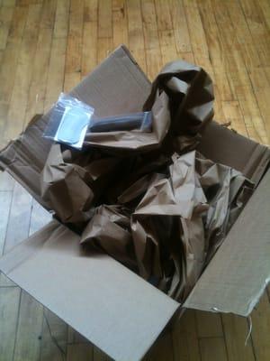 ridiculous amount of packing material used.  can you even find the item shipped?!??!