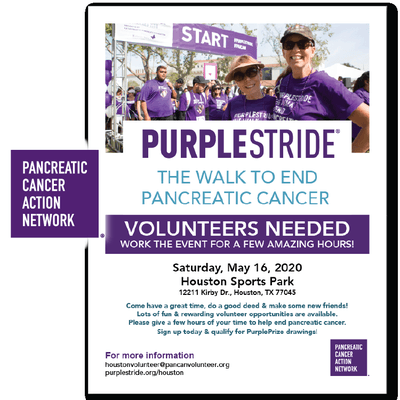 Event flyer for nonprofit Pancreatic Cancer Action Network.