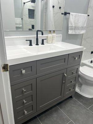 Beautiful grey vanity