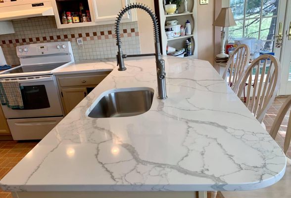 Custom countertops fabrication and installation.