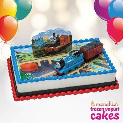 Party Size cake with Thomas The Train graphics & toys!