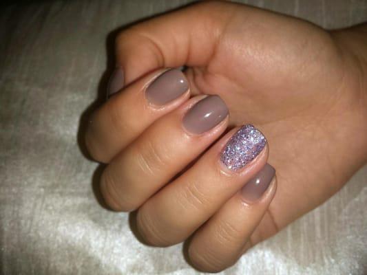 Gel Nails with Essie Gel Color Selection. Second day picture.