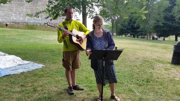 Worship at Castle Island