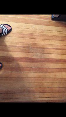 One month after Oldwest Hardwoods refinished our floors.